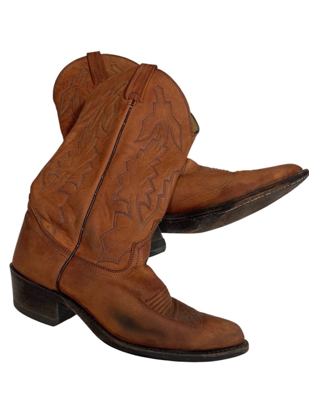 VINTAGE Dan Post Marlboro Cowboy Western Boots - P2551 - Men's sz 8.5 D